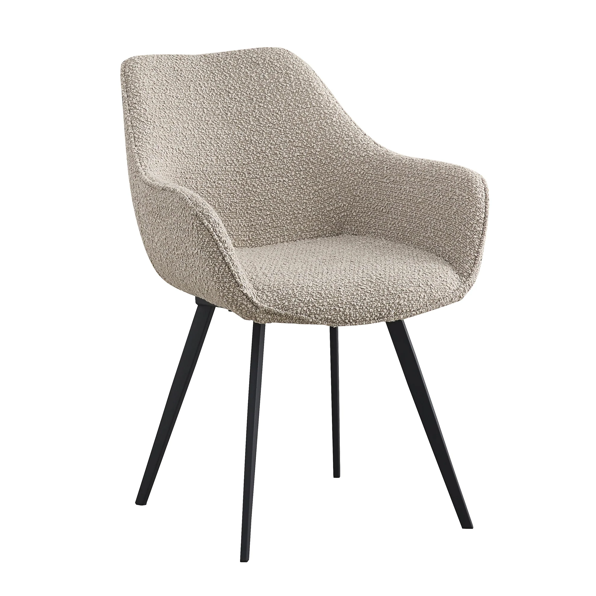 Eetkamerstoel Luca Bouclé Beige 59 cm