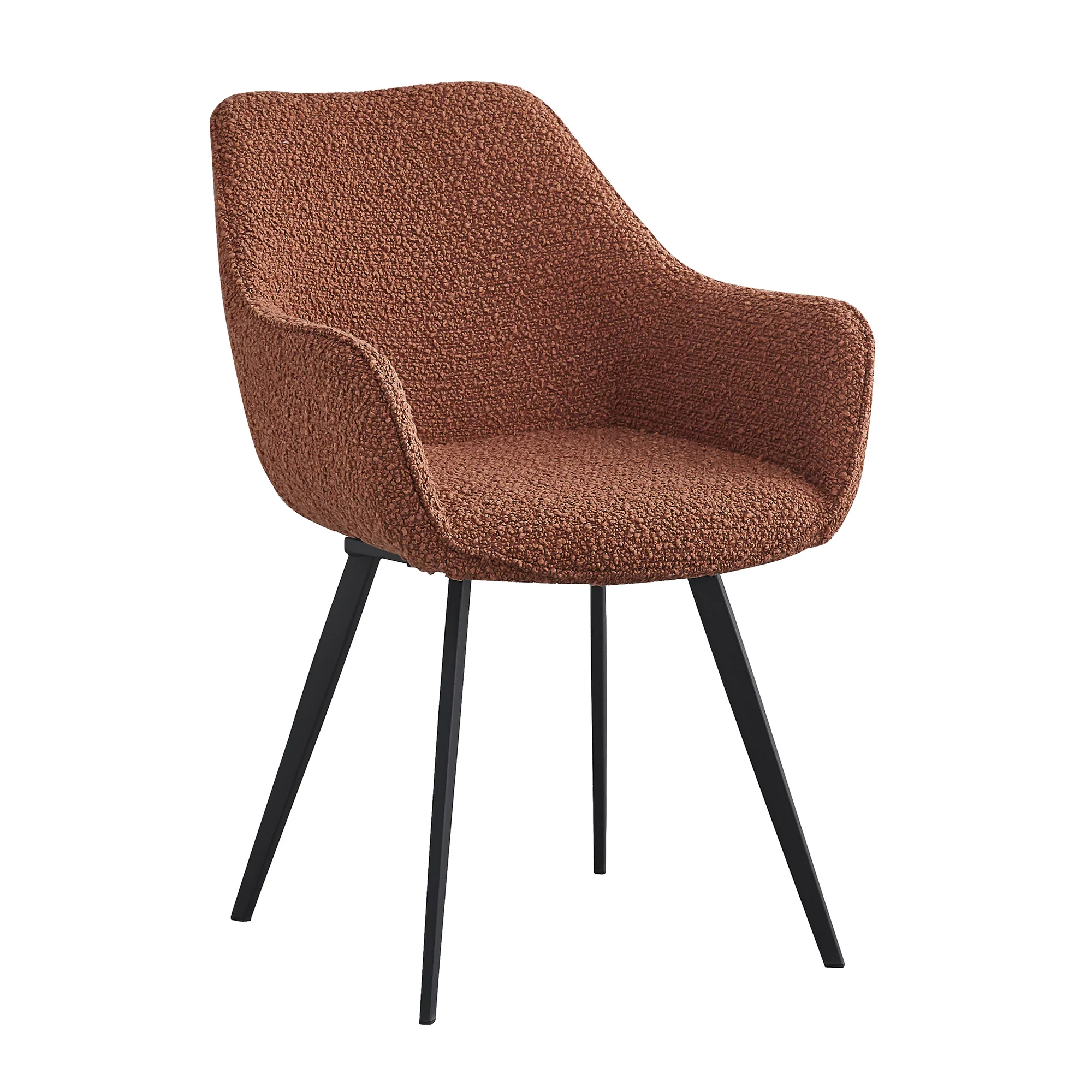 Eetkamerstoel Luca Bouclé Bruin 59 cm
