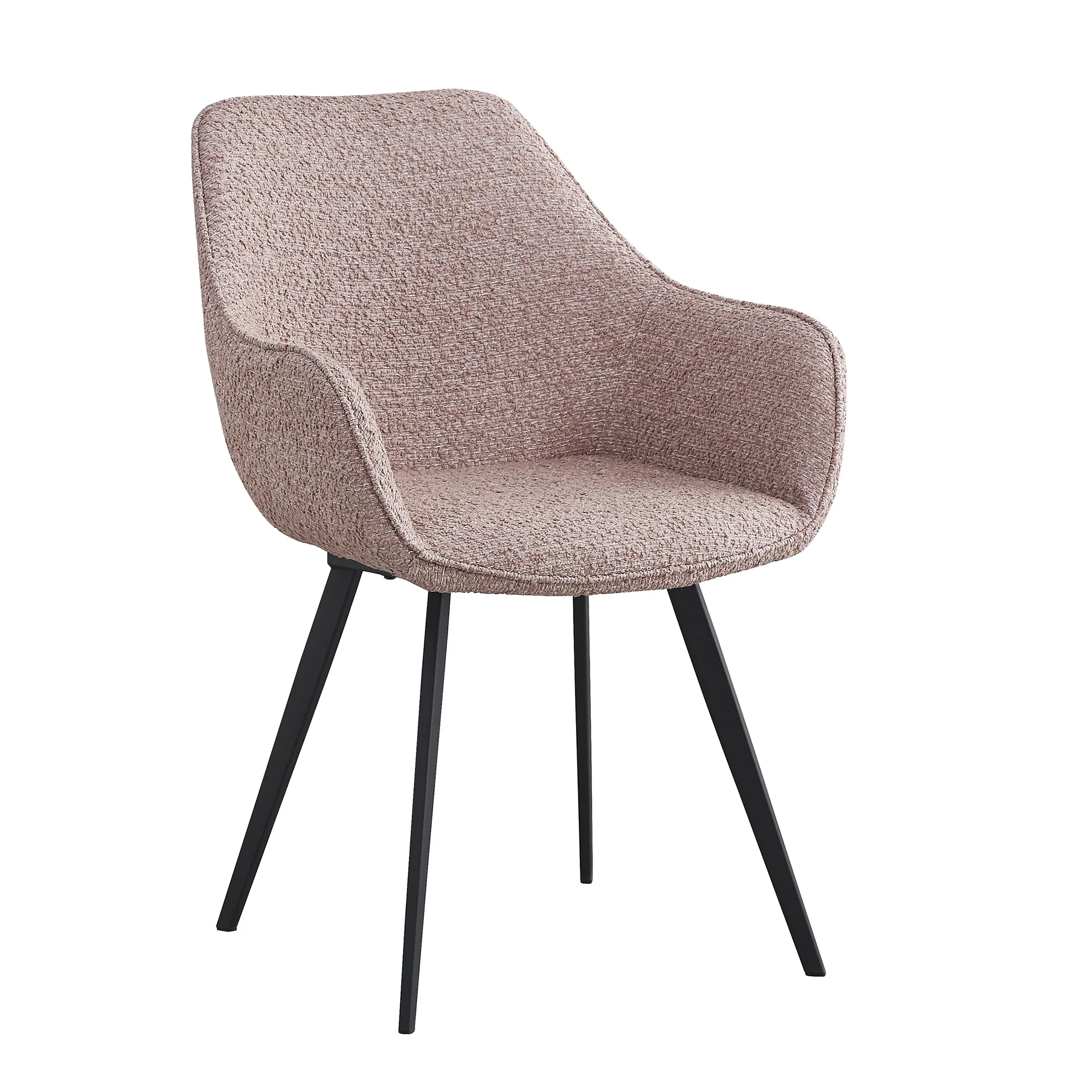 Eetkamerstoel Luca Bouclé Vintage Roze 59 cm