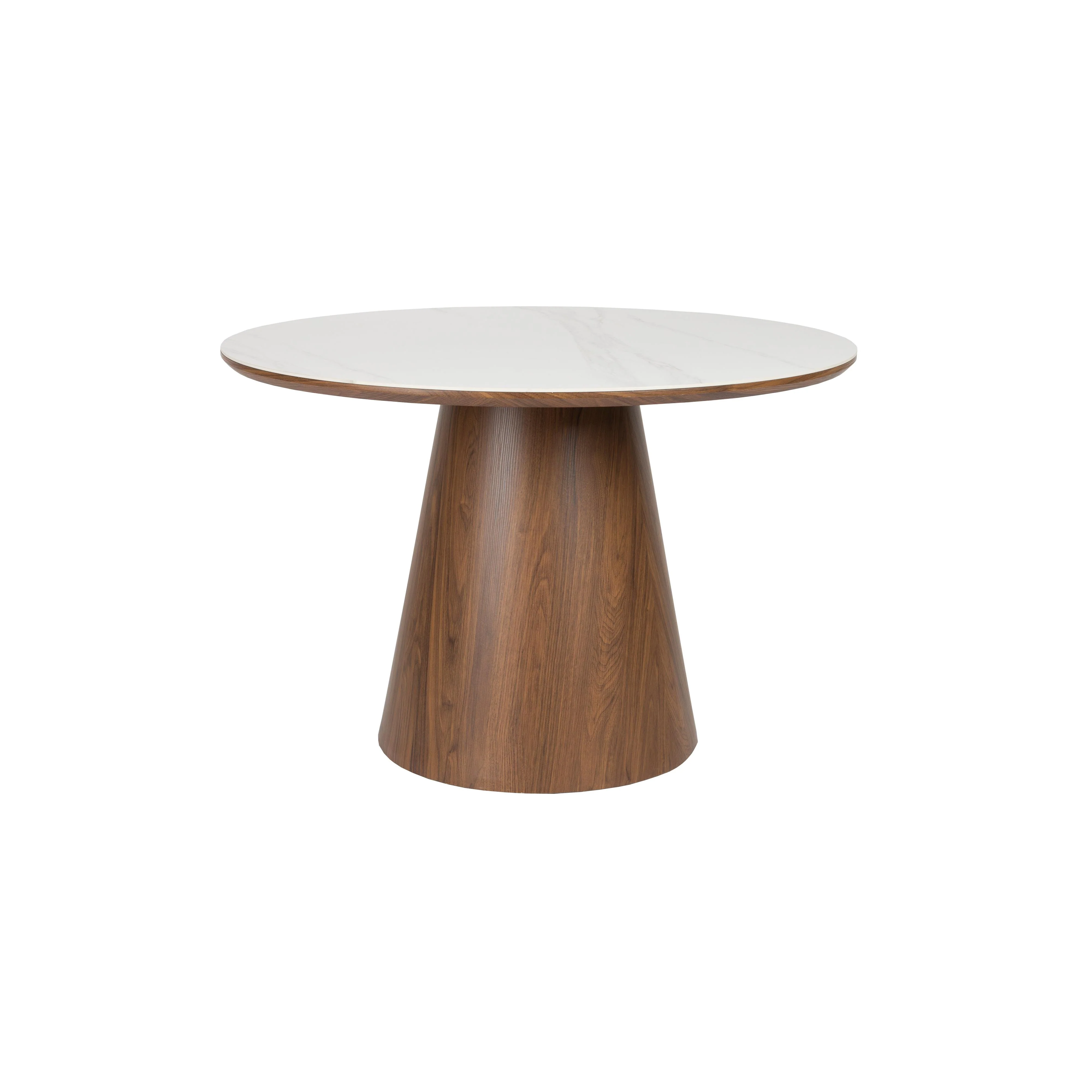 Eettafel Almira Rond Sintered Stone veneer Bruin 115×115 cm