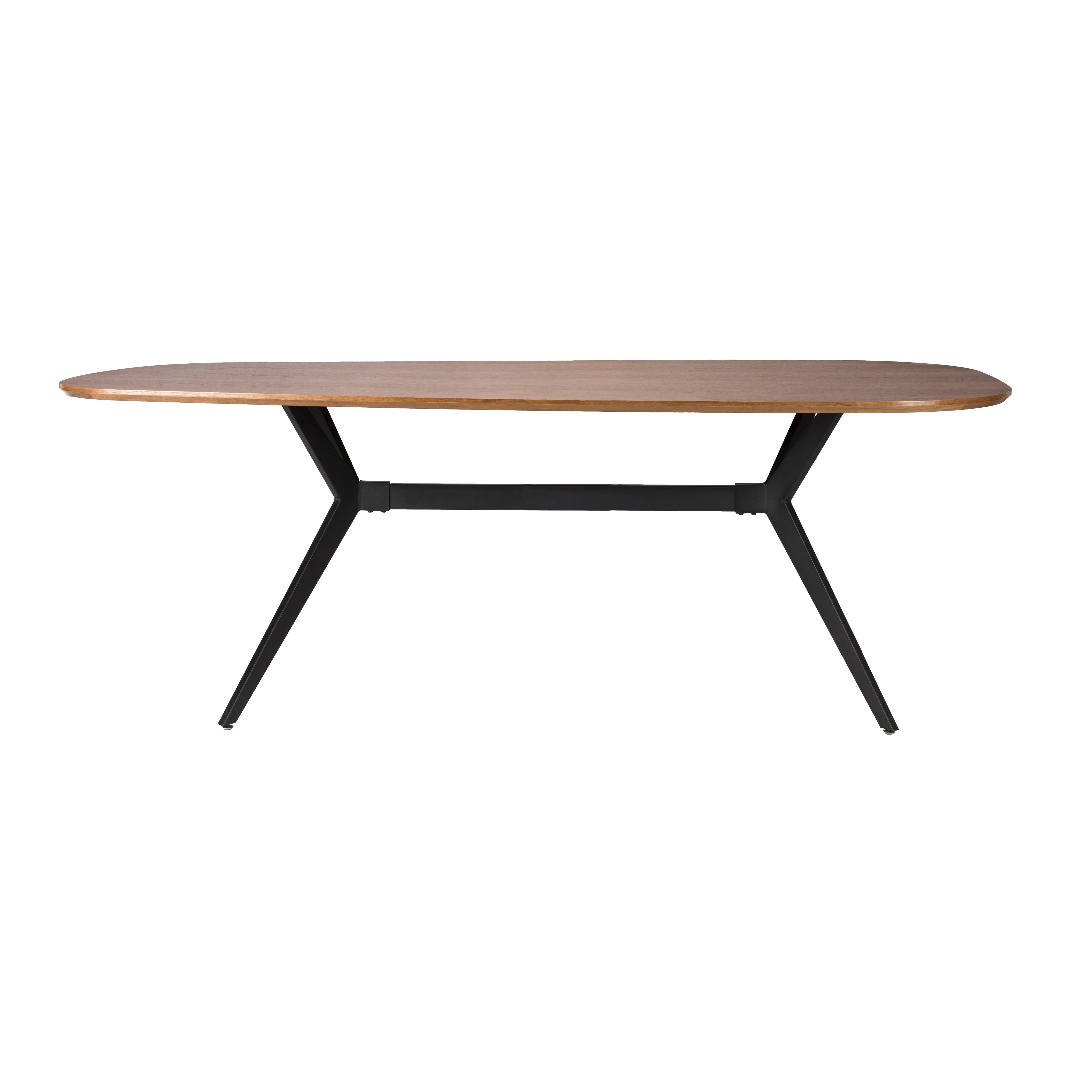 Eettafel Chase Organic Rectangular MDF Zwart 180×90 cm Eettafel Chase Organic Rectangular MDF Zwart 180×90 cm