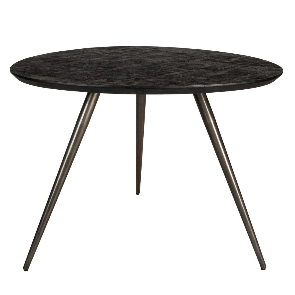 Eettafel Fieron Zwart 110×108 cm Eettafel Fieron Zwart 110×108 cm