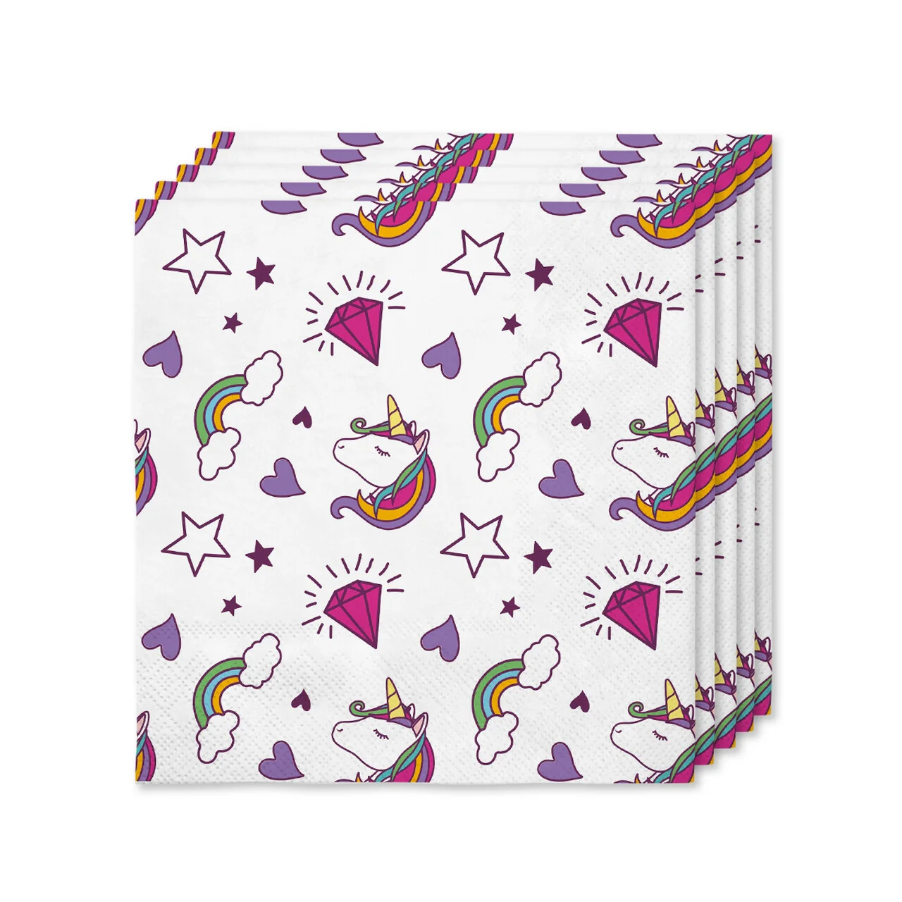 16 Fantasie Eenhoorn Servetten 33x33cm