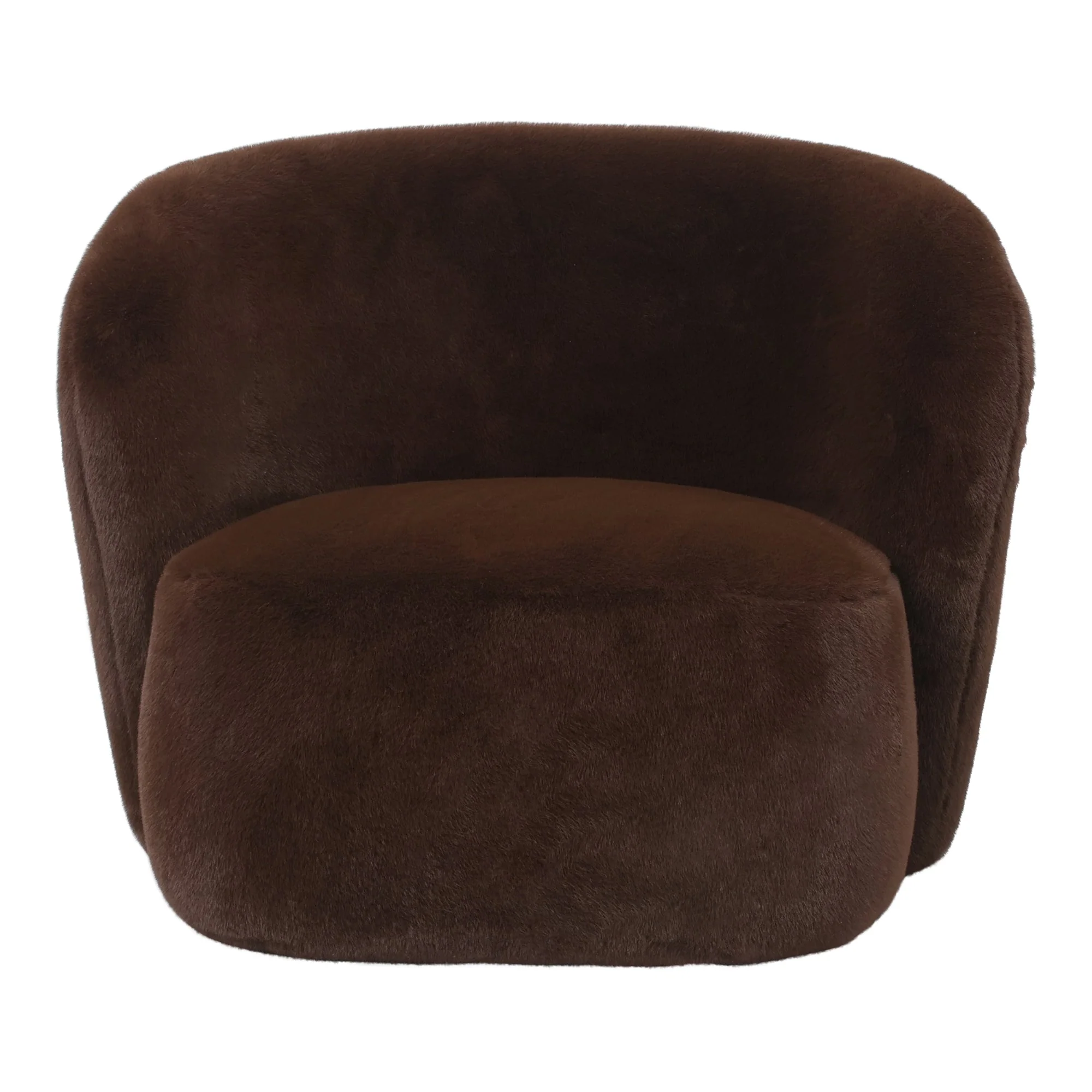 Fauteuil Aphrodite Polyester Bruin Donkerbruin Fauteuil Aphrodite Polyester Bruin Donkerbruin