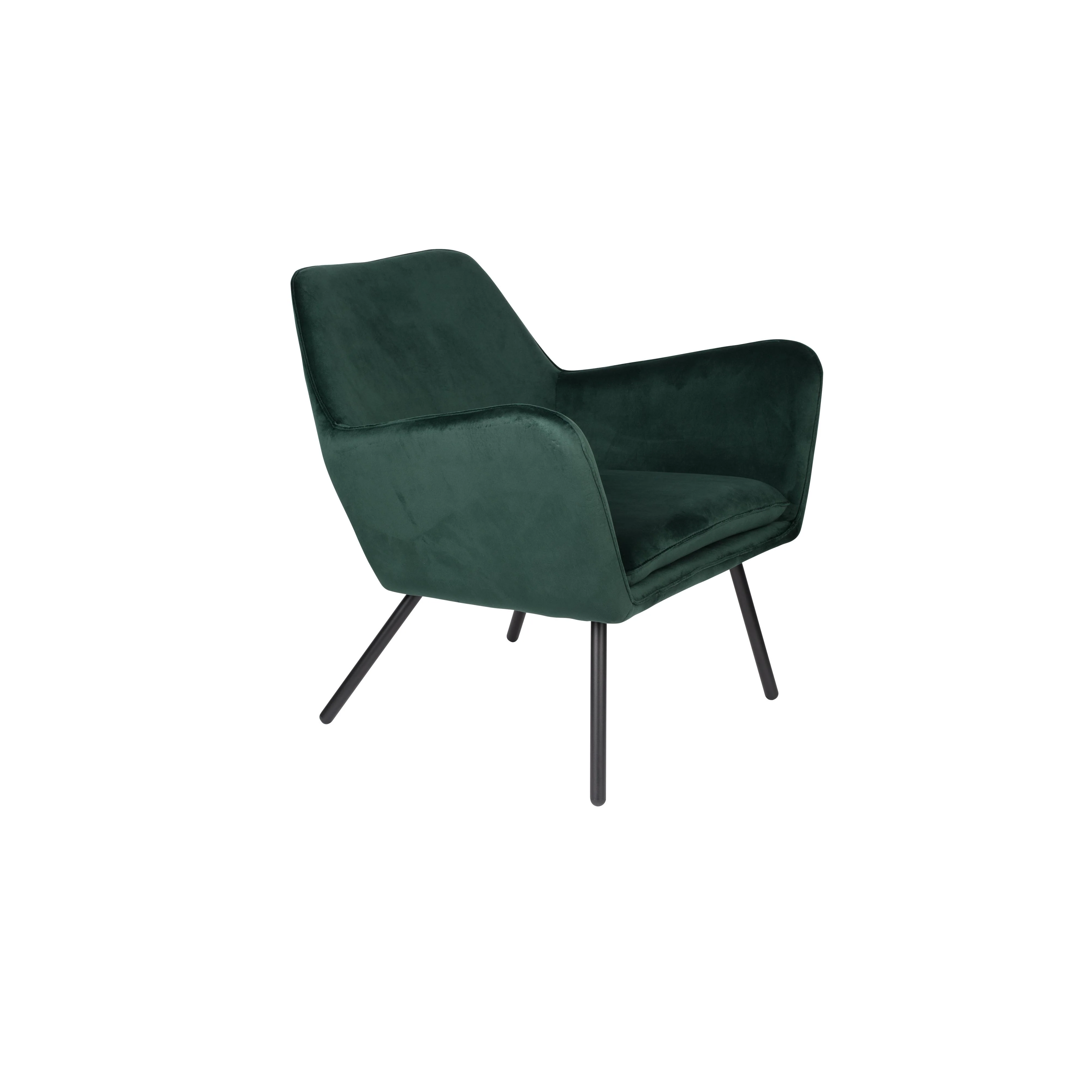 Fauteuil Bon Velvet Plyhout,Polyester Groen 76×80 cm Fauteuil Bon Velvet Plyhout,Polyester Groen 76×80 cm