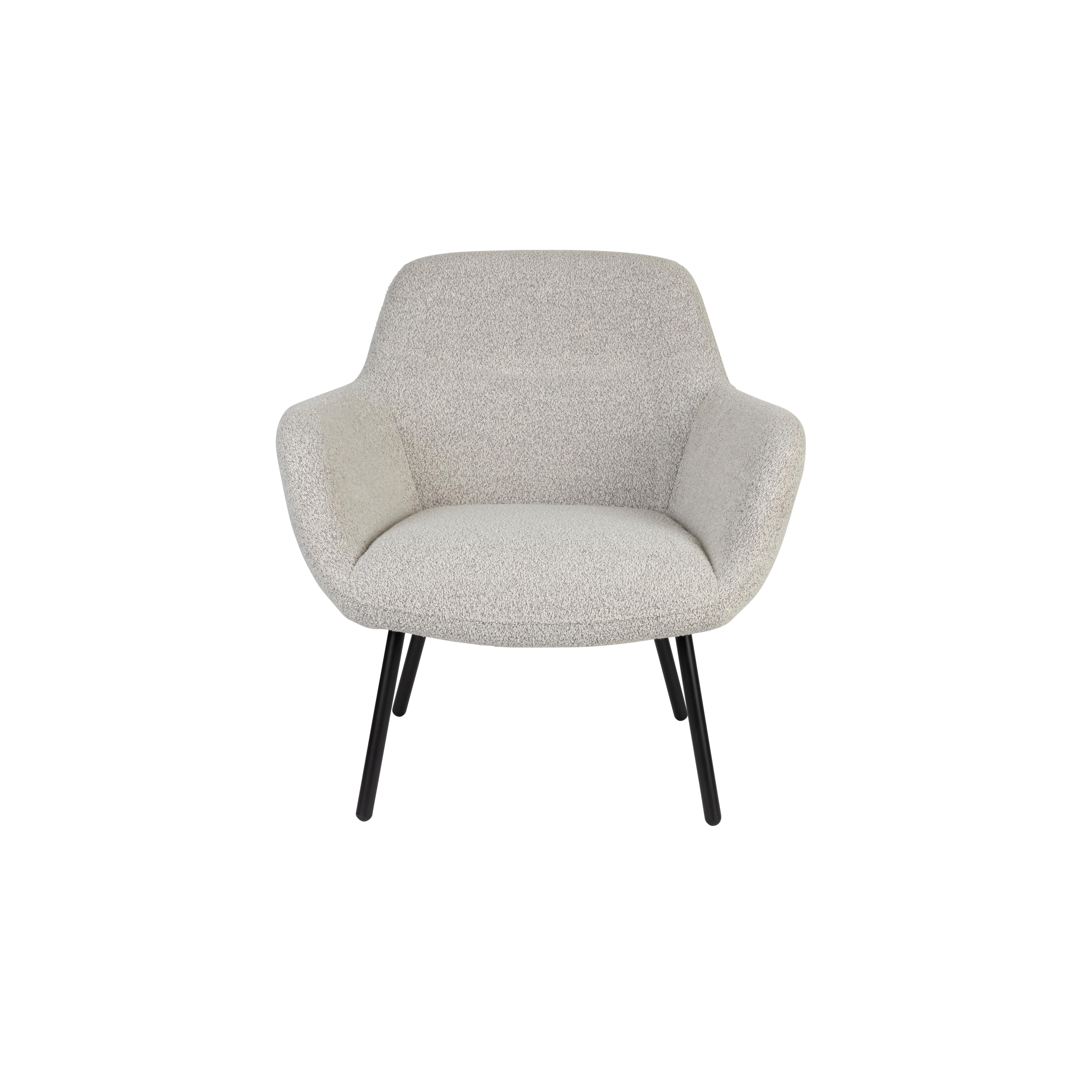 Fauteuil Dude Boucle Polyester Beige 76×77 cm Fauteuil Dude Boucle Polyester Beige 76×77 cm