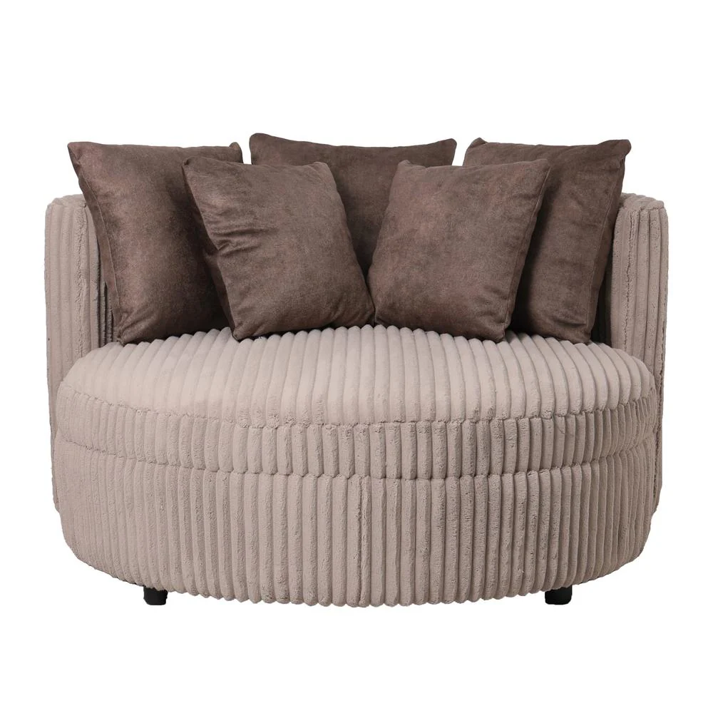 Fauteuil Fayen Polyester Crème 121 cm Fauteuil Fayen Polyester Crème 121 cm