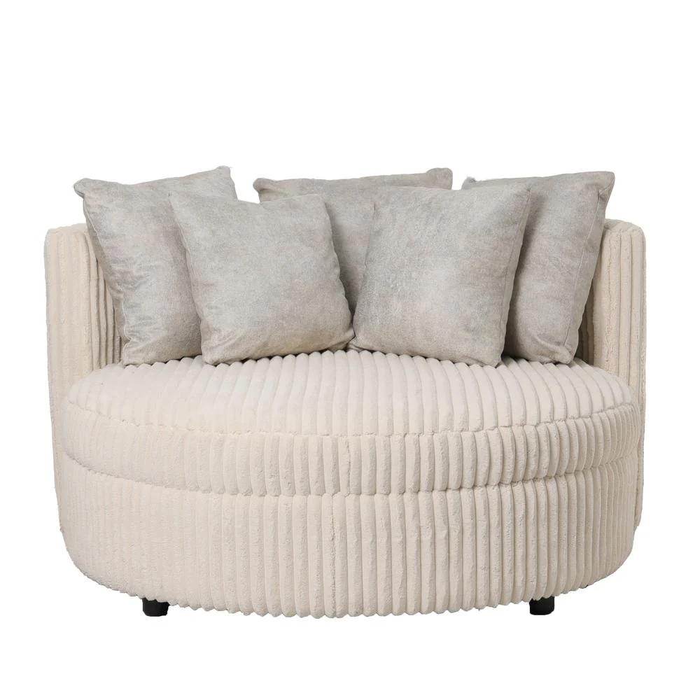 Fauteuil Fayen Polyester Crème 122×125 cm Fauteuil Fayen Polyester Crème 122×125 cm