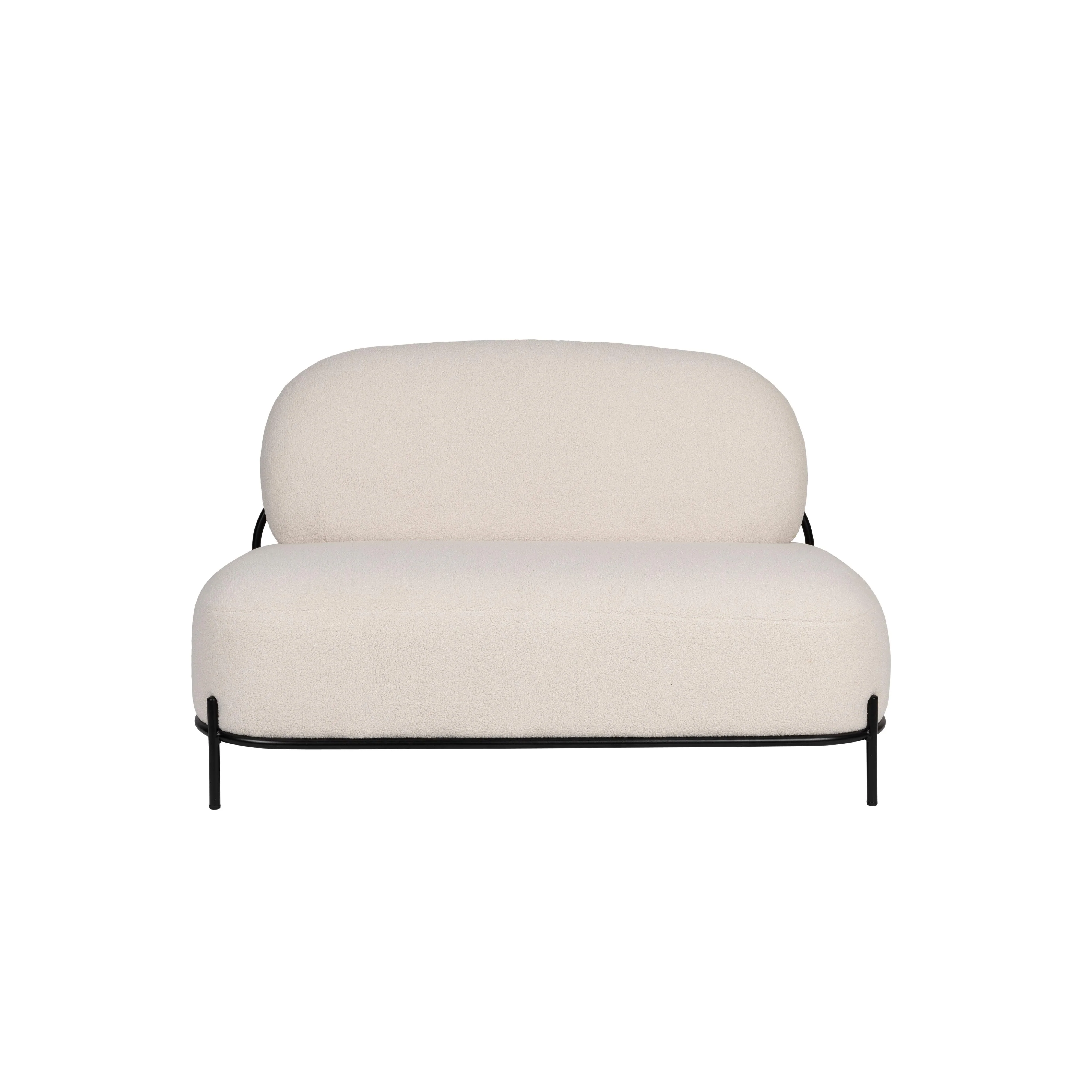 Fauteuil Sofa Polly Teddy Polyester Ivoor 71.5×125 cm