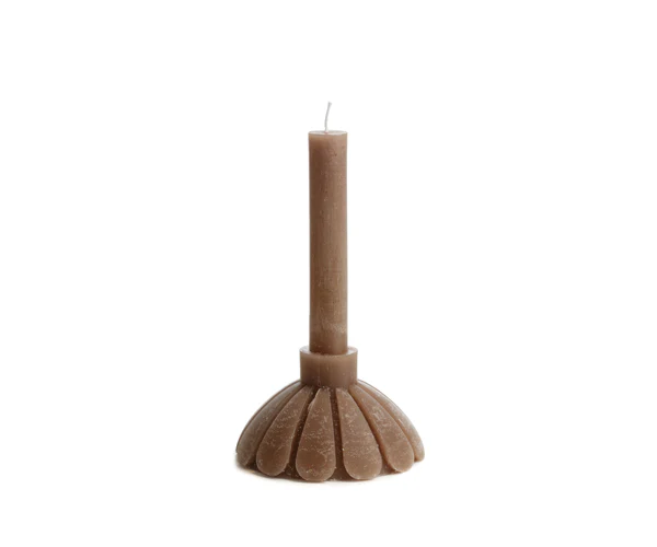 Kaars Sculpture Petal Cognac