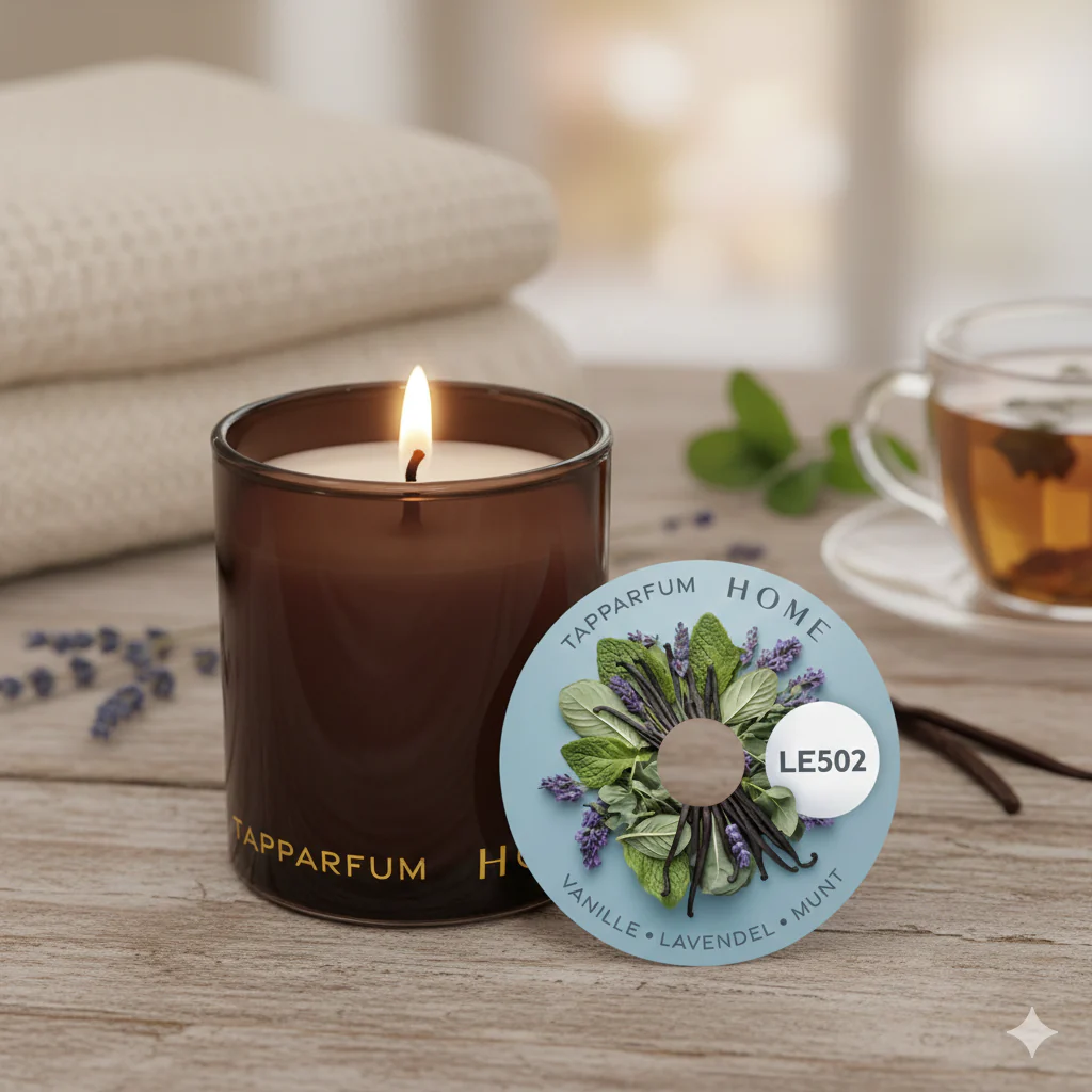 TapParfum HOME Geurkaars LE502 – Vanille, Lavendel & Munt