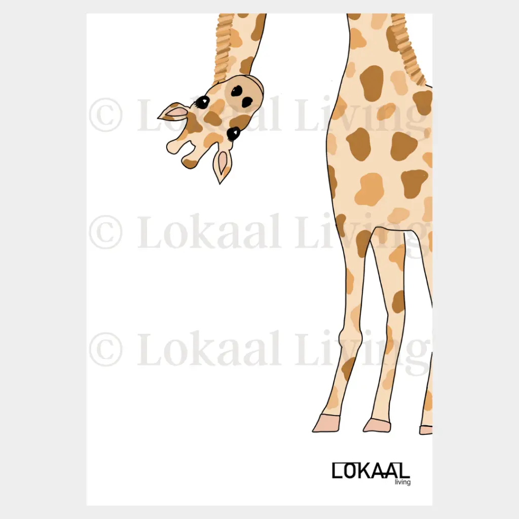 Giraffe wenskaart Giraffe wenskaart
