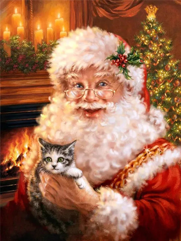 Kerstman met Kitten Kerstman met Kitten
