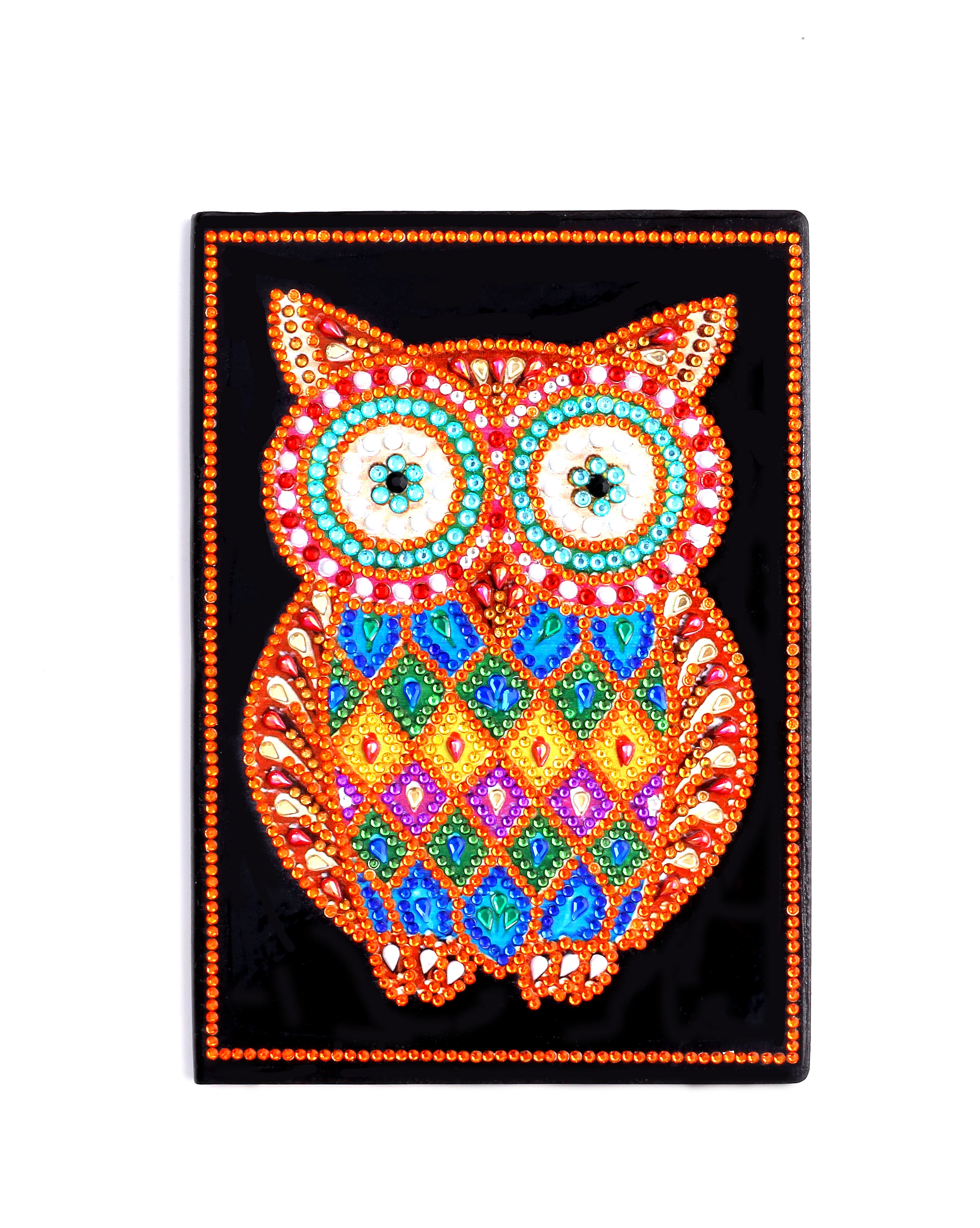 Diamond Painting Notitieboek – Oranje Uil