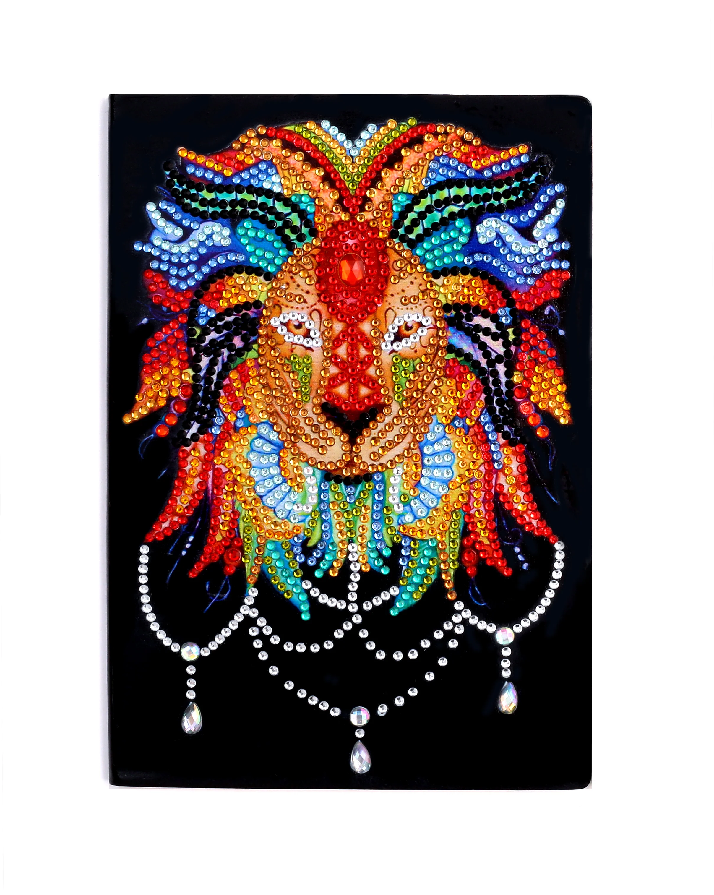 Diamond Painting Notitieboek – Gekleurde Leeuw
