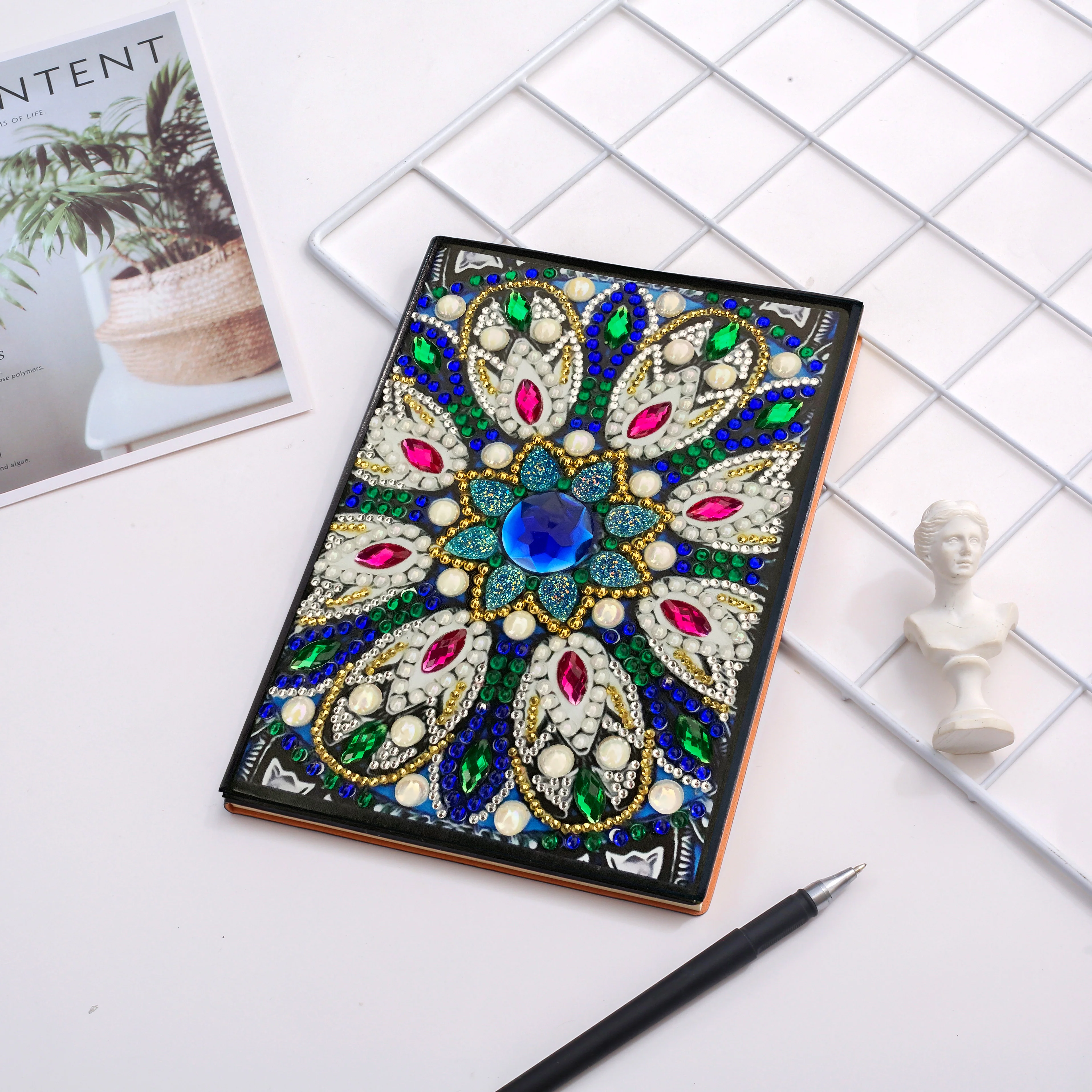 Diamond Painting Notitieboek – Grote Bloem Mandala