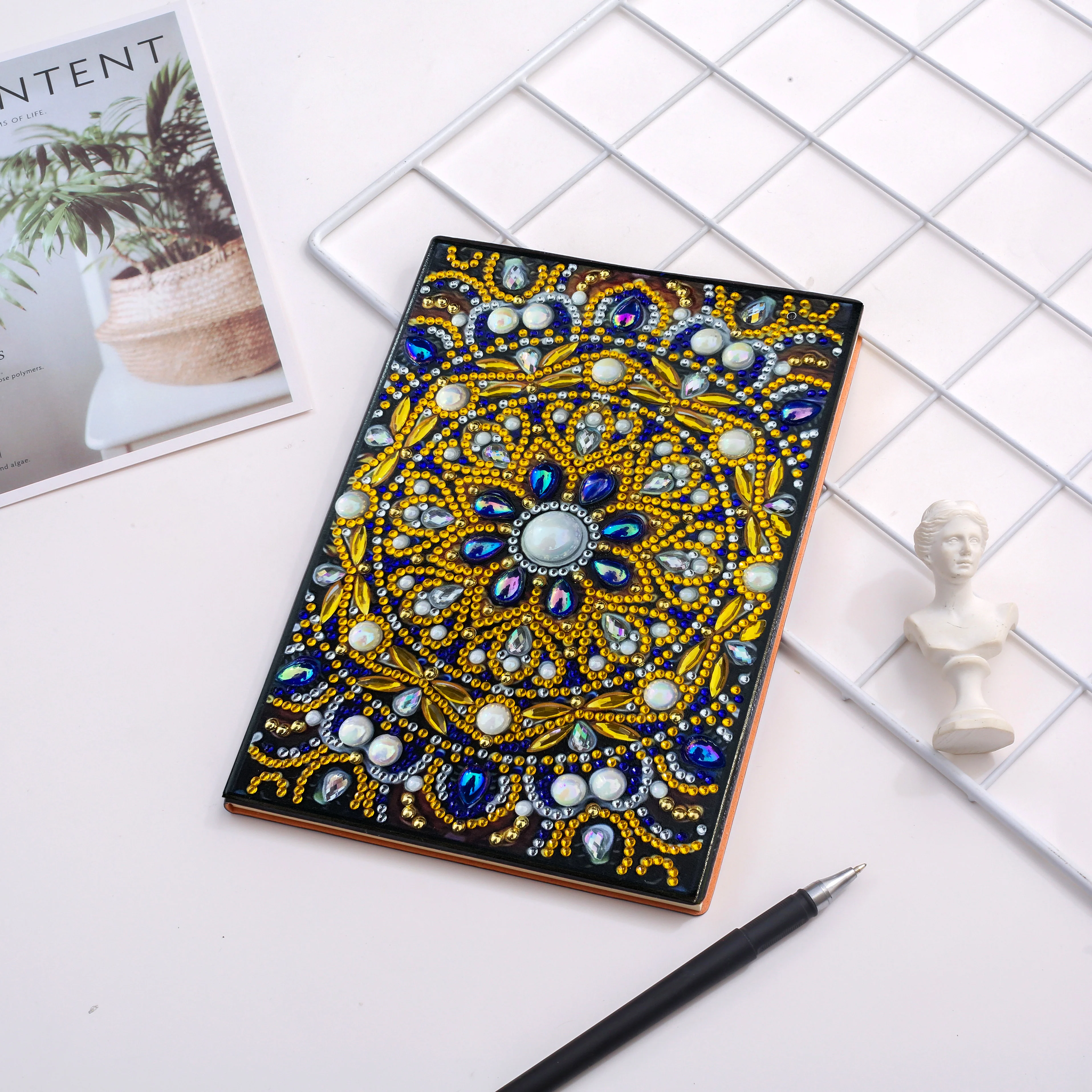 Diamond Painting Notitieboek – Gouden Mandala