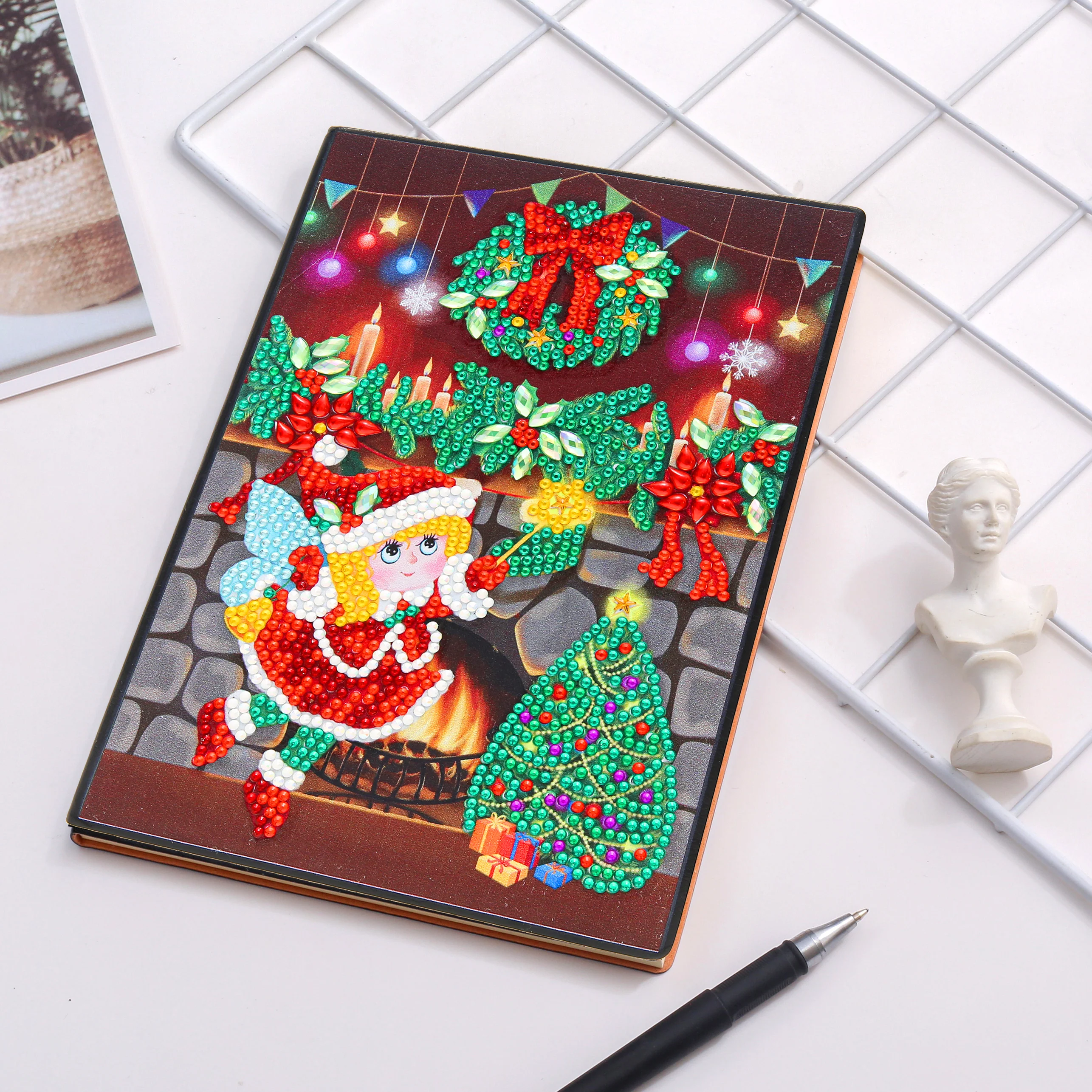 Diamond Painting Notitieboek – Kerstelfje