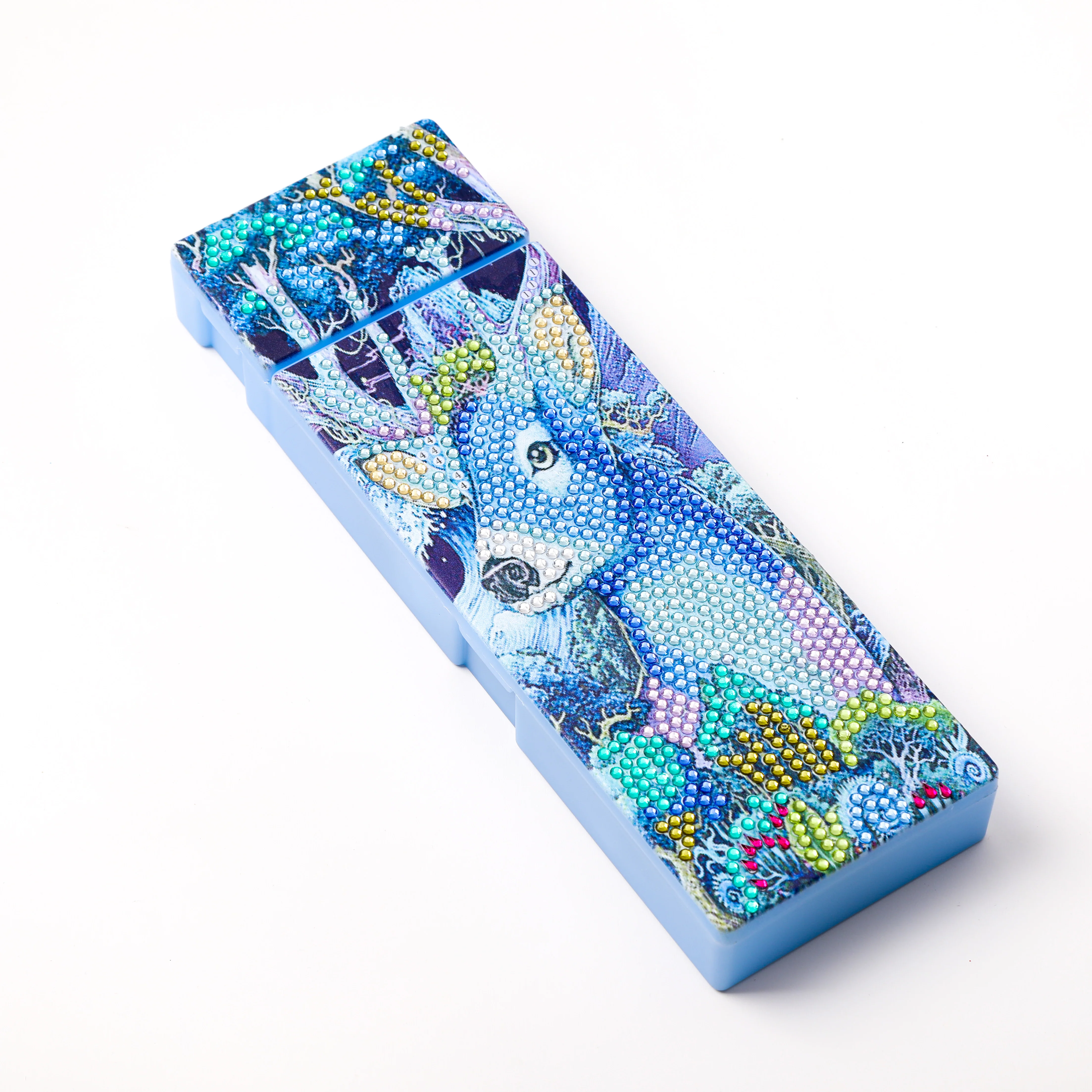 Diamond Painting Pennen Opbergdoosje – Blauwe Hert Diamond Painting Pennen Opbergdoosje – Blauwe Hert