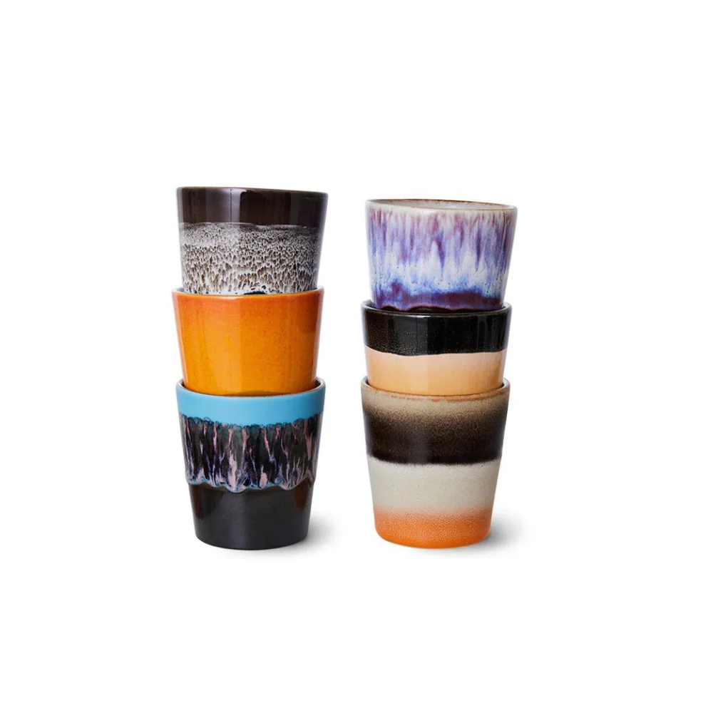 70’s Koffie Mokken (set van 6)