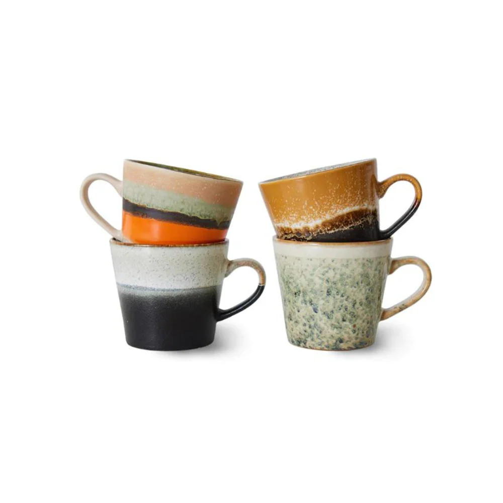 70’s Cappuccino Koppen (set van 4)