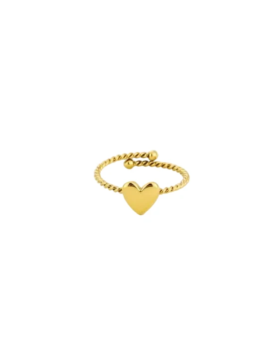 Basic Hartje Ring Goud