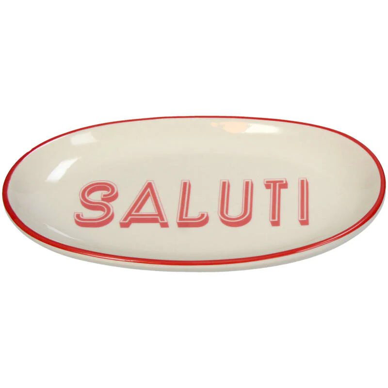 Bord Ovaal Saluti Wit