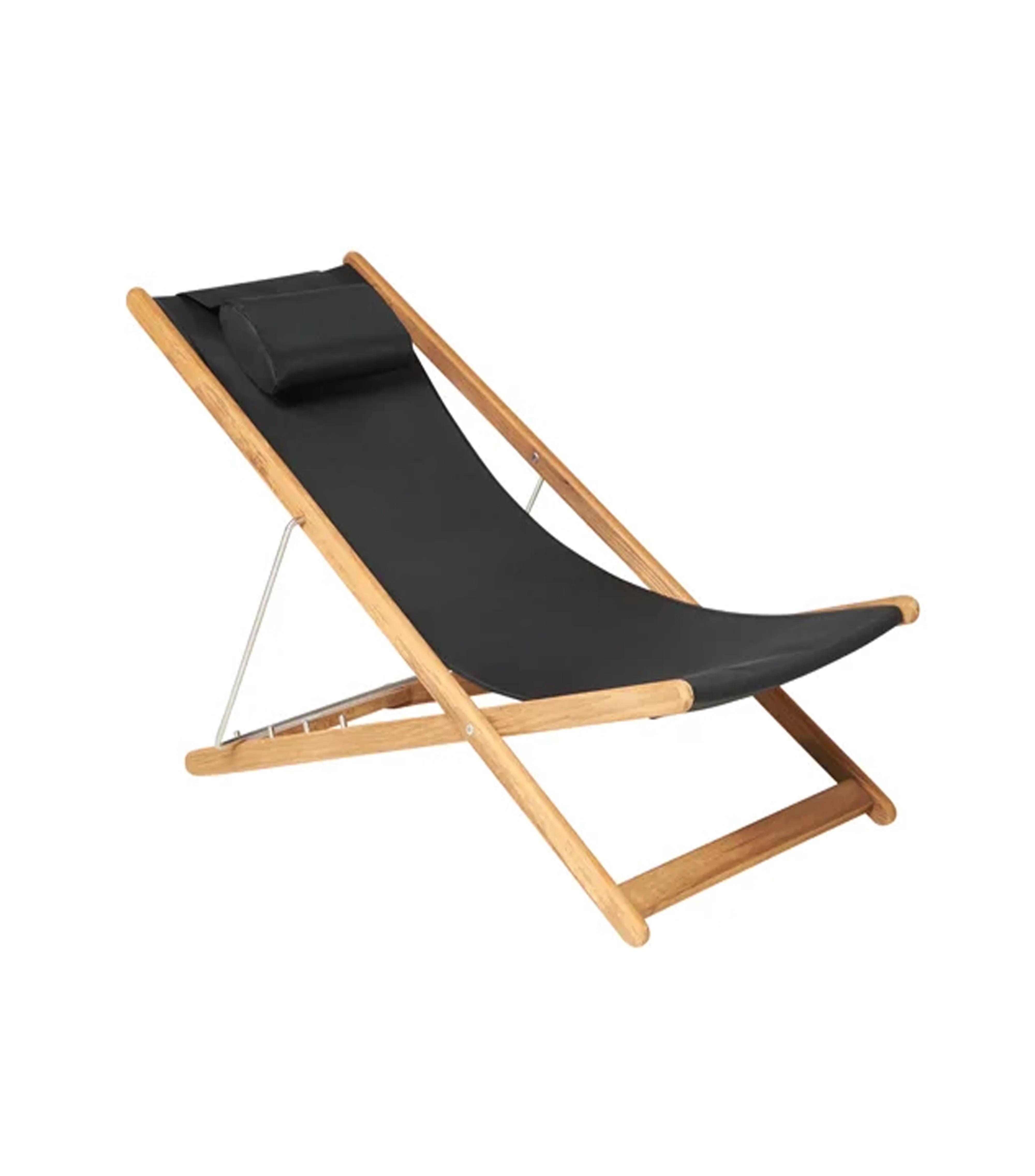 Traditional Teak Kate Relax Chair zwart (ligstoel)