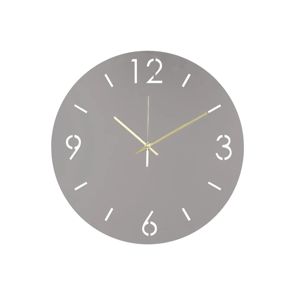 Klok TIME Ø 40 Staal Silky Taupe 40x3x40cm Spinder Design