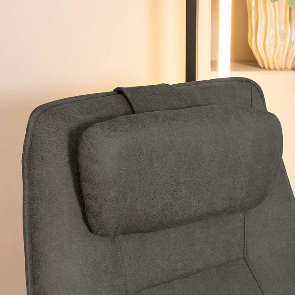 Hoofdkussen Odense 43×20 cm Antraciet Micro Suede
