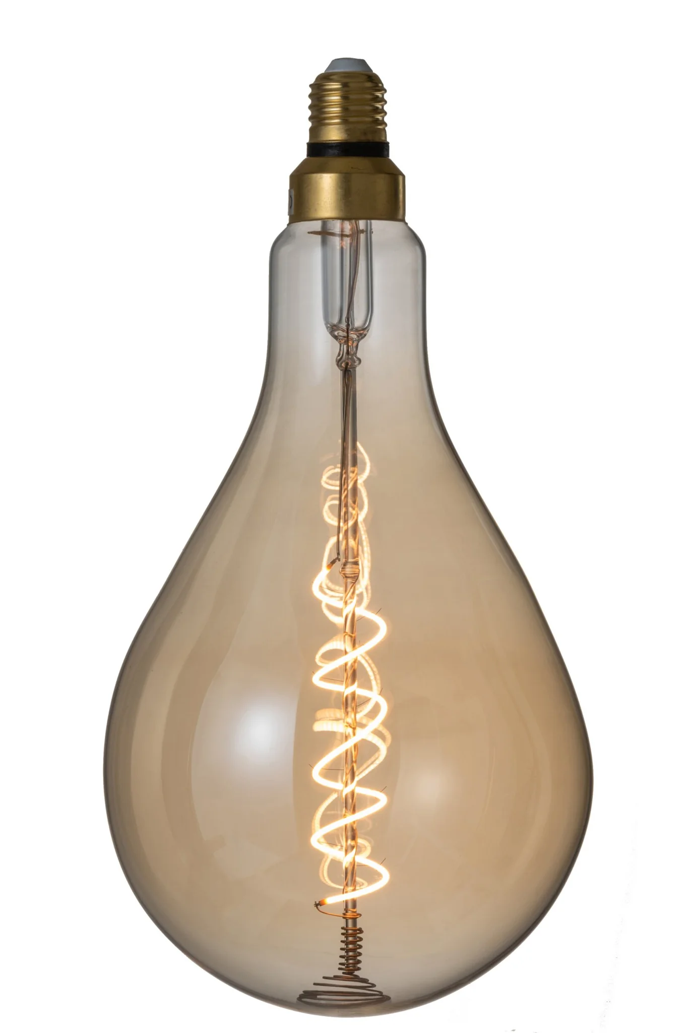 Lichtbron Amber Spiral Transparant 16x16x31 cm