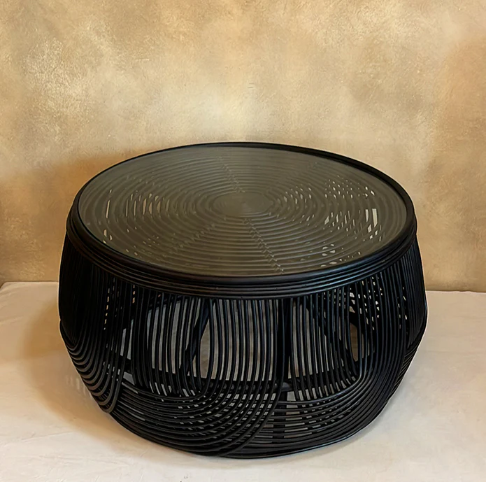 Salontafel van bamboe 70 cm – zwart