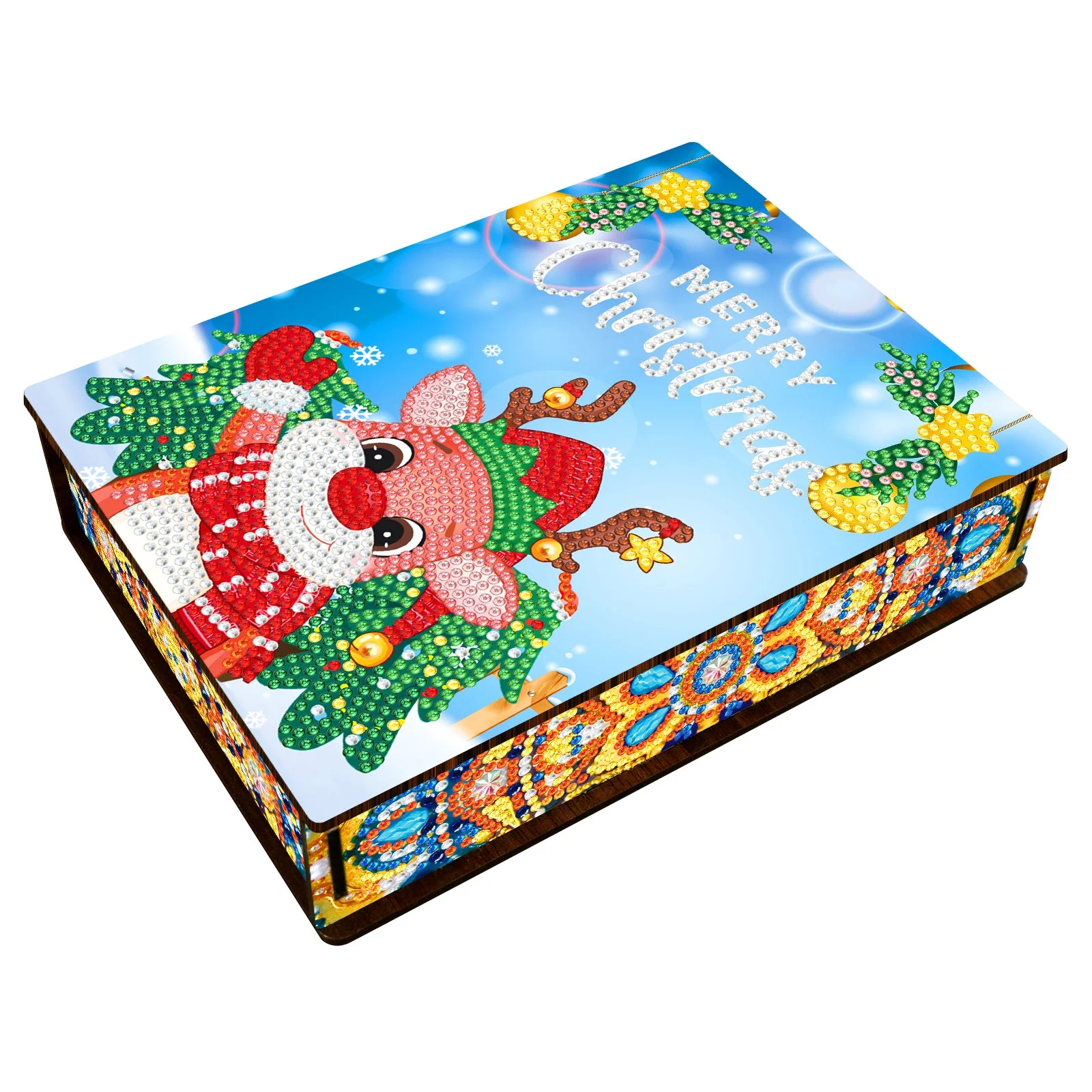 Diamond Painting Houten Doosje – Merry Christmas