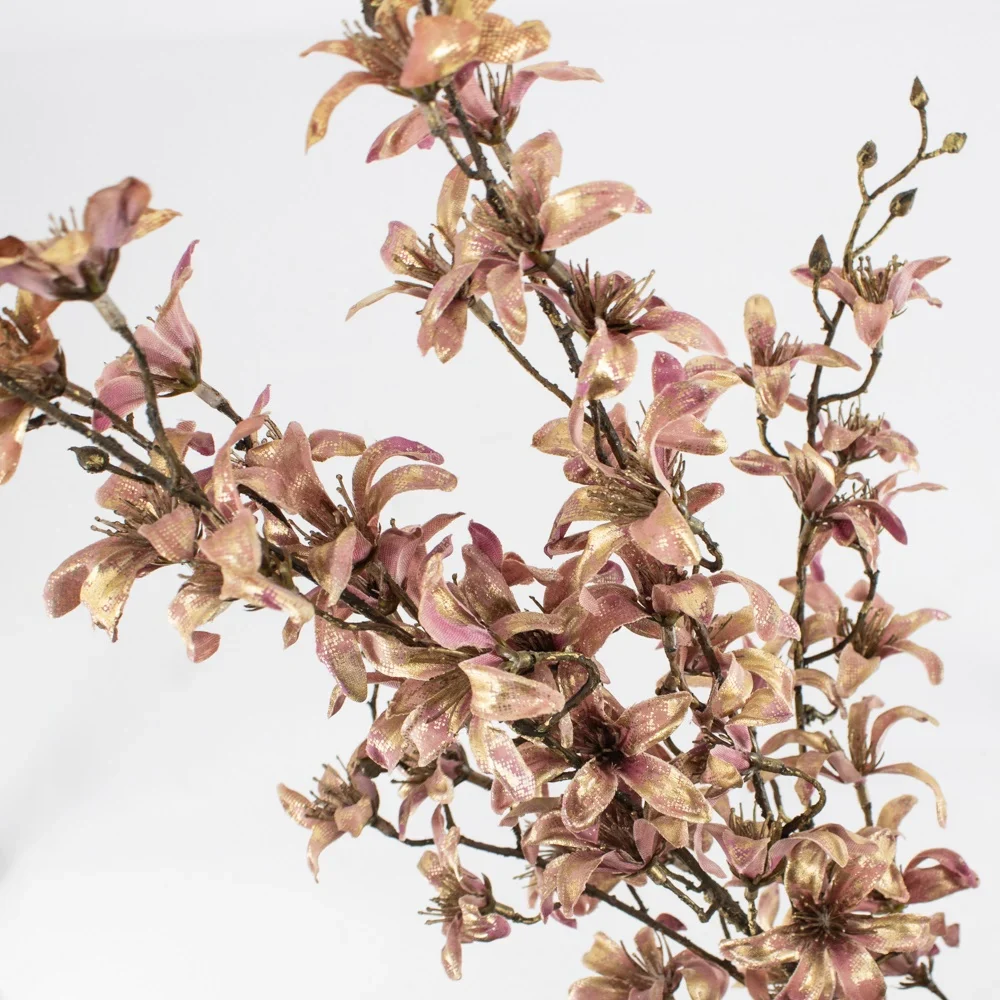 Magnolia goud/roze (kunstbloem)