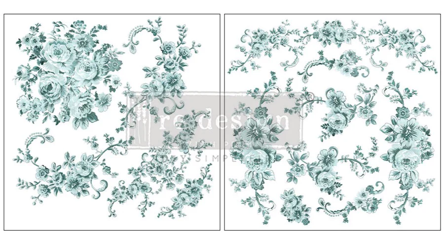 Maxi Transfer “Minty roses” by Redesign with Prima
