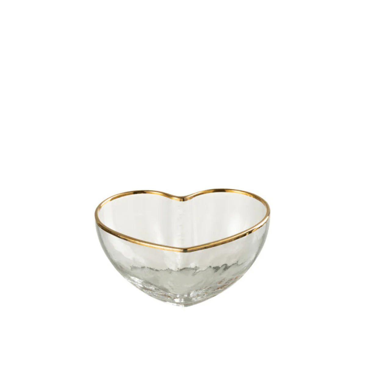 Schaal – Apero – Hart – Glas – Goud/ Transparant Schaal – Apero – Hart – Glas – Goud/ Transparant
