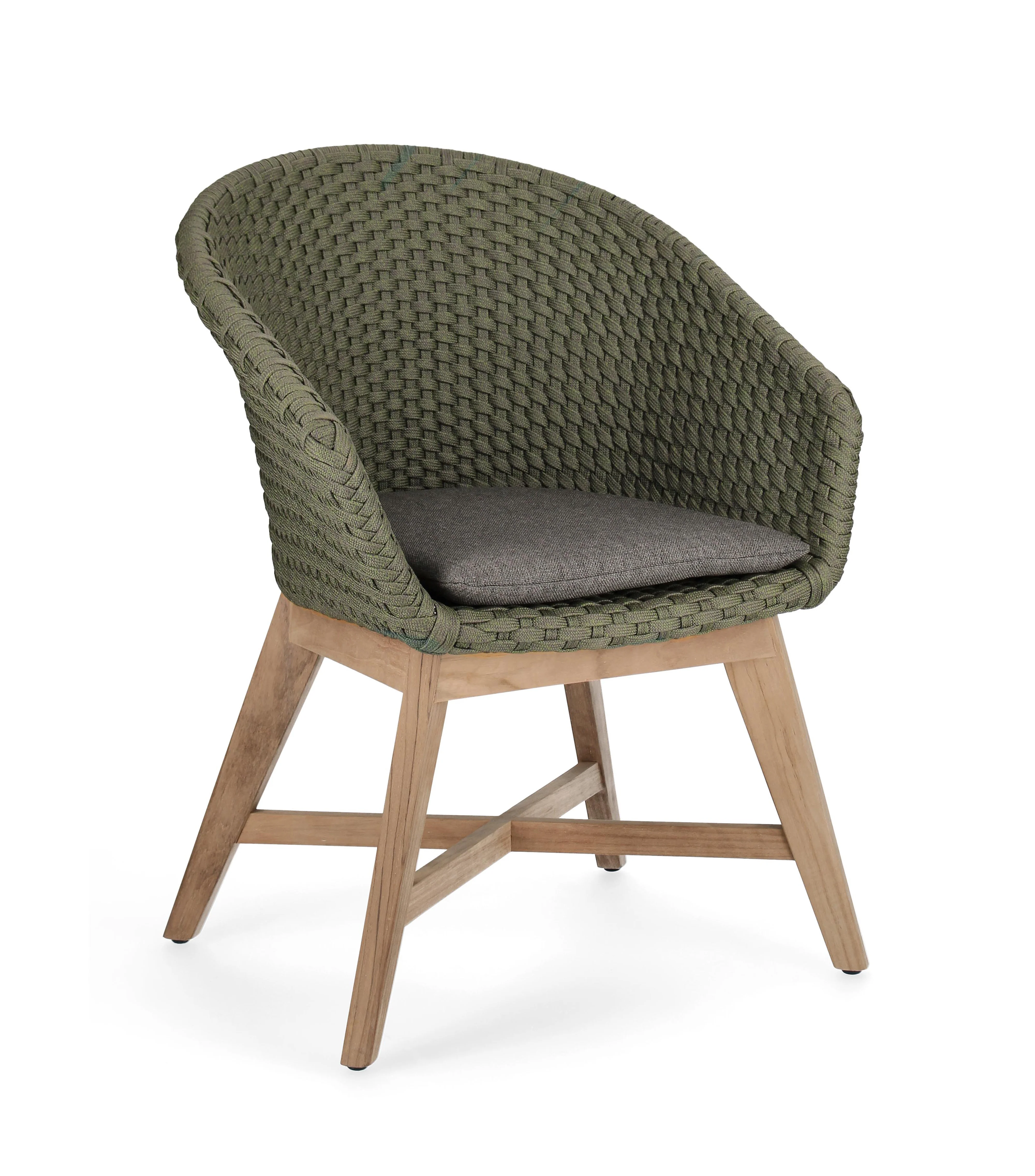 Bizzotto Coachella Olive / Teak Tuinstoel (incl. kussen)