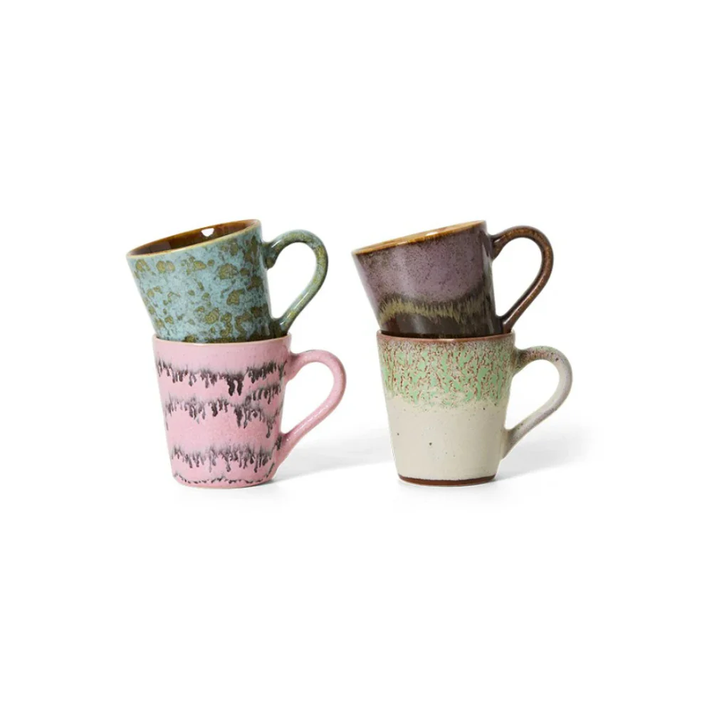 70’s Espresso Mugs Brutal (set van 4)