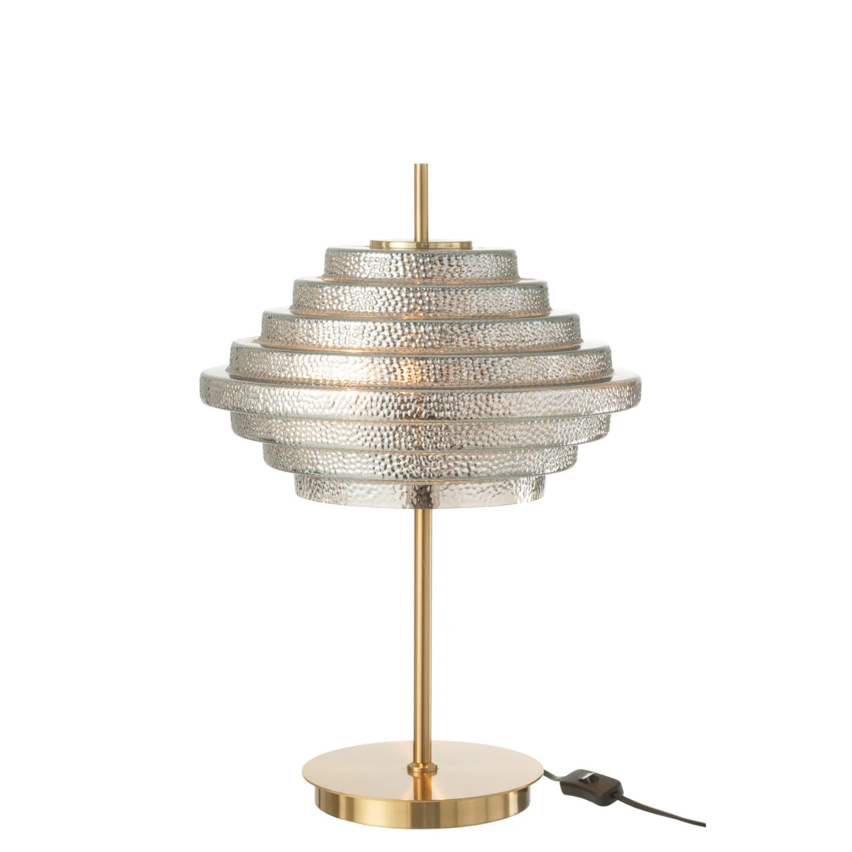 Tafellamp – Led – Goud – Metaal/ Rookglas