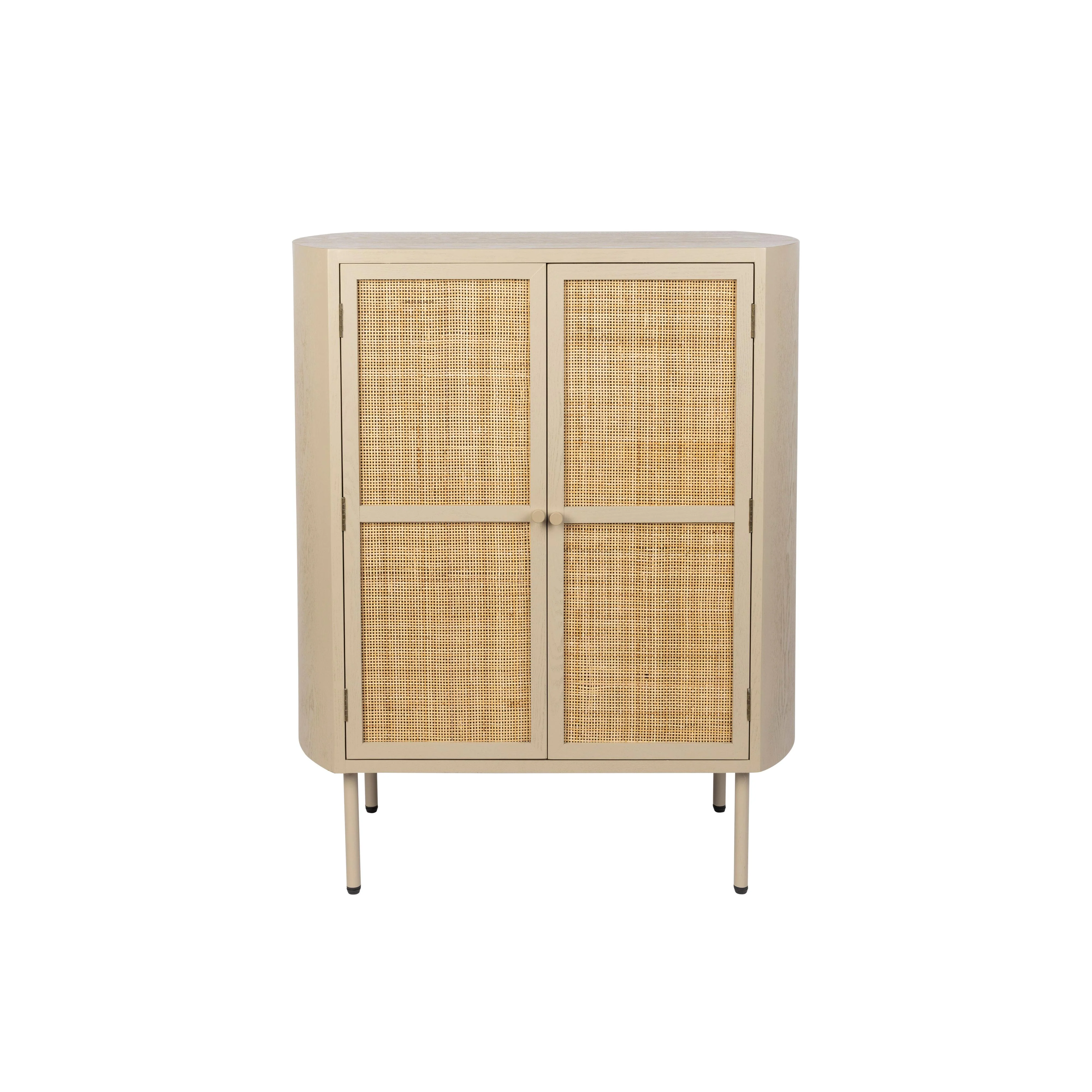 Opbergkast Amaya Low 2do MDF, Metaal Beige 38×80 cm