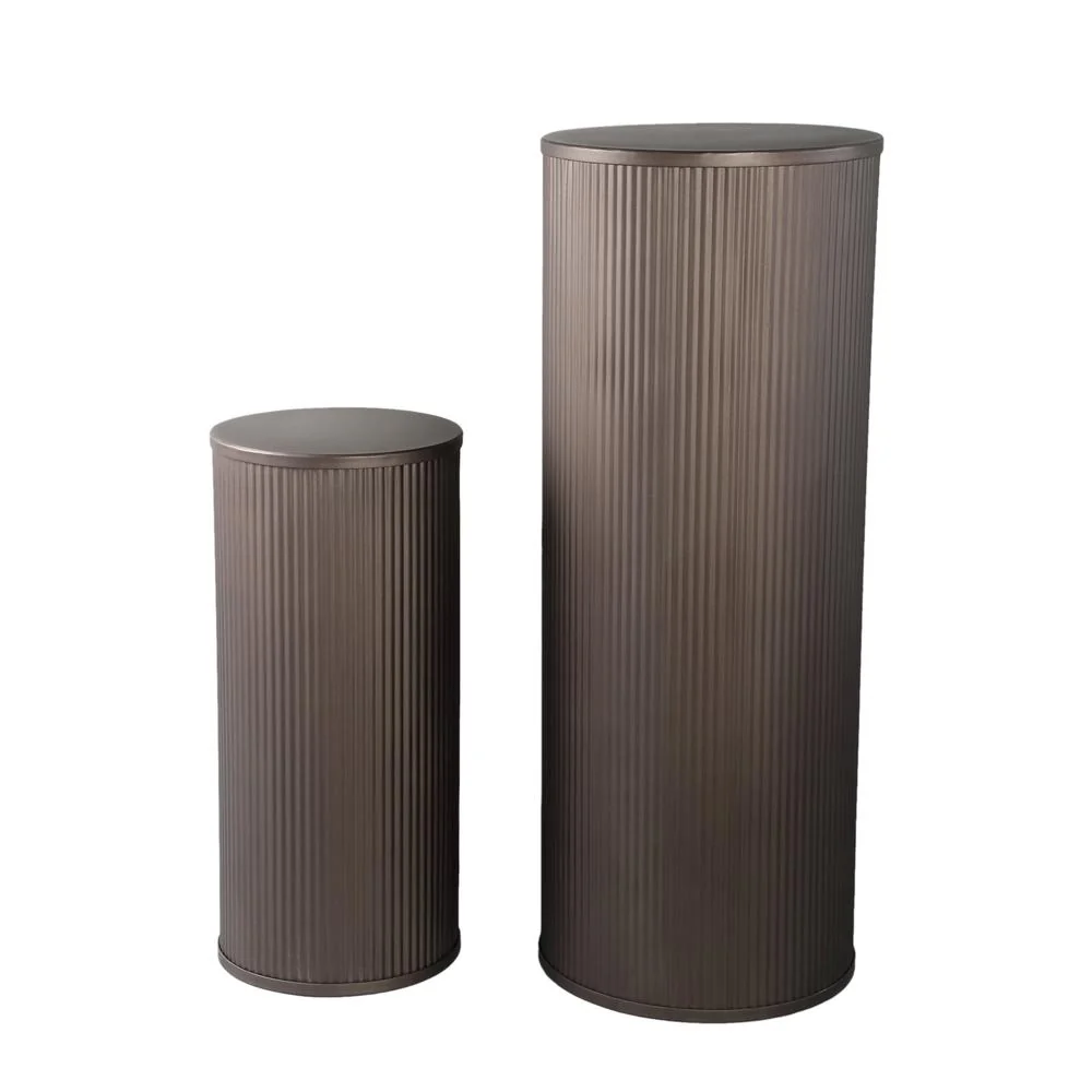 Plantenstandaard Midda Set van 2 Grijs Plantenstandaard Midda Set van 2 Grijs