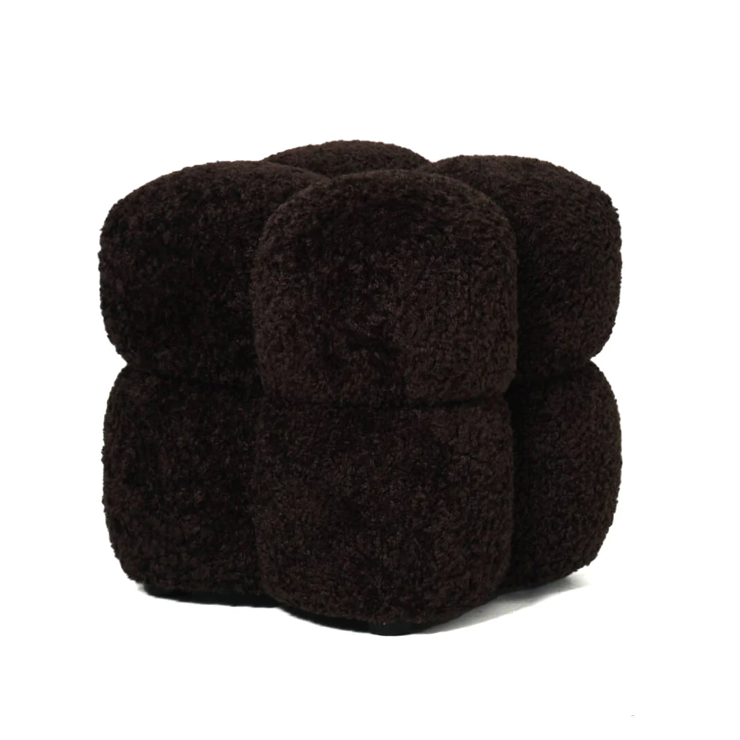 Poef Teddy Polyester Bruin Poef Teddy Polyester Bruin