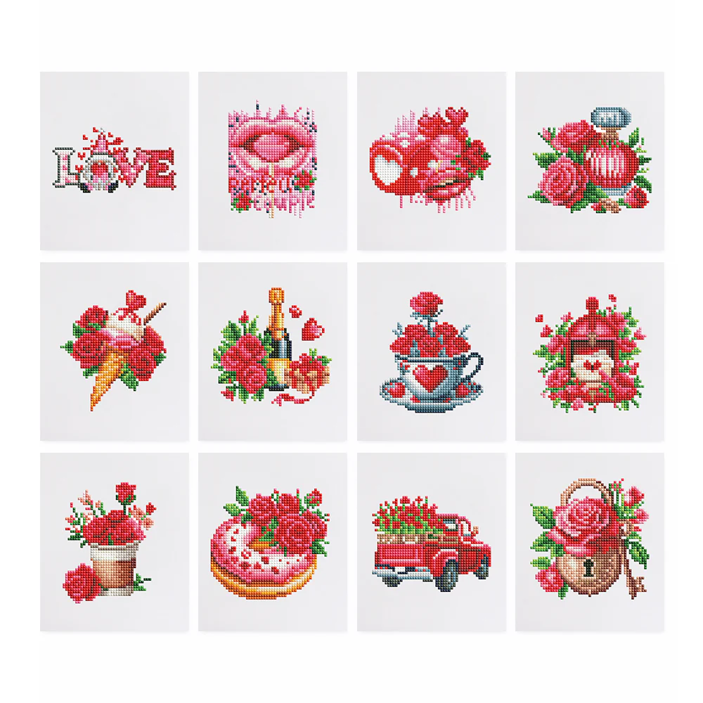 12 Mini Diamond Paintings – Liefde