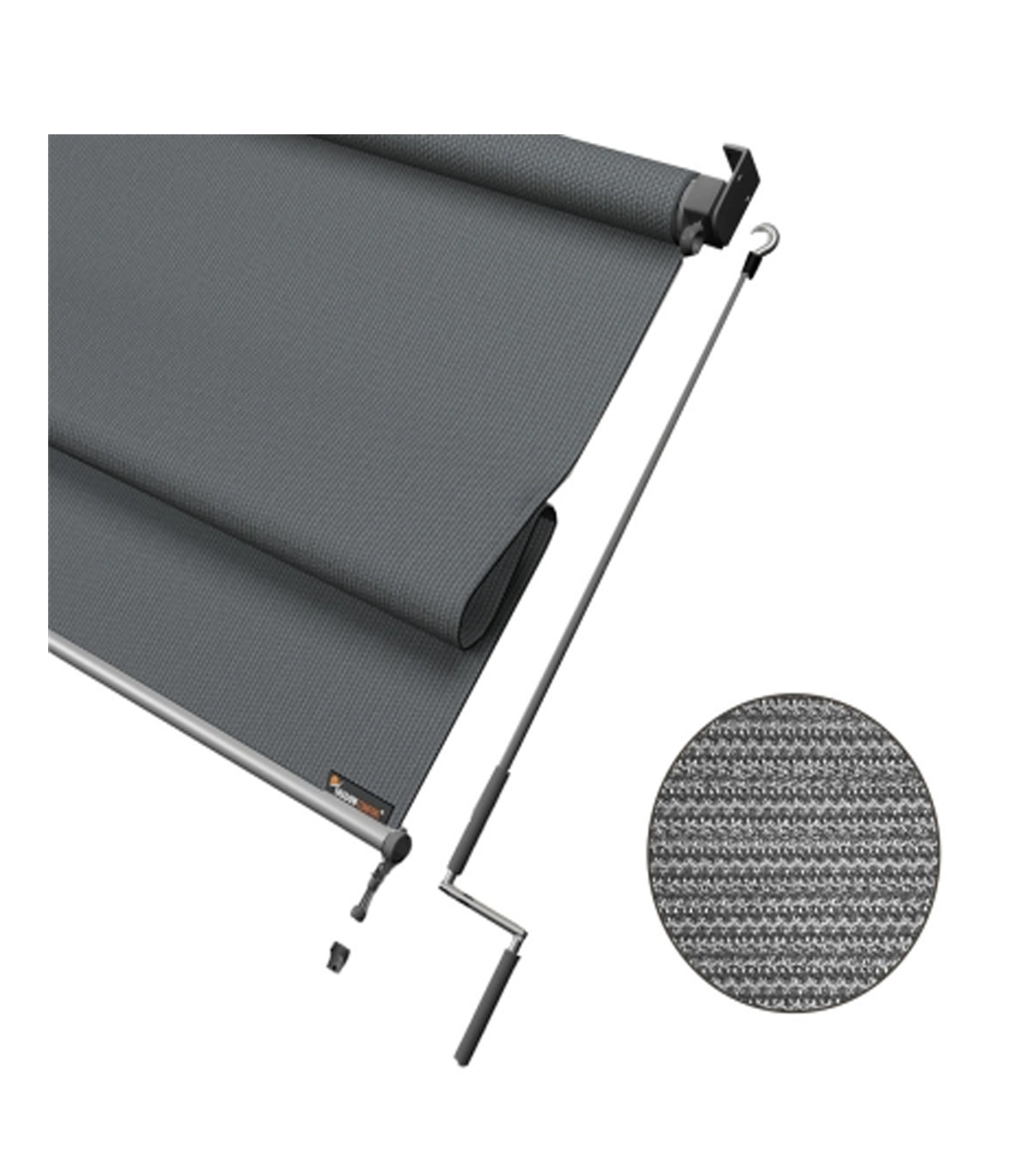Shadow Comfort Rolgordijn buiten 1,98 x 2,40 meter Cool Grey