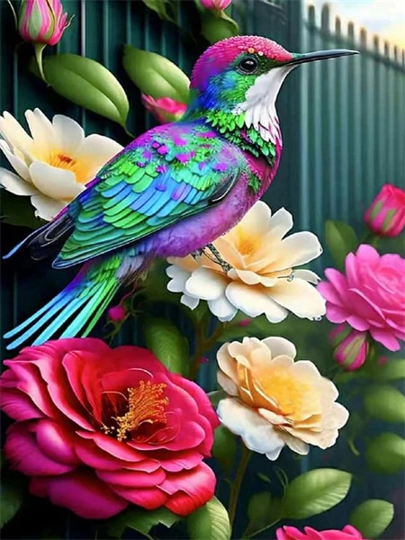 Vogel met Bloemen Vogel met Bloemen