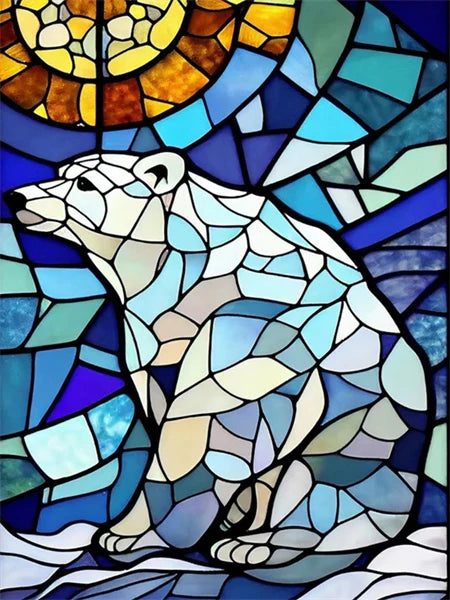 Glas in Lood – Ijsbeer Glas in Lood – Ijsbeer