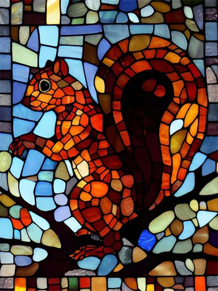 Glas in Lood – Eekhoorn Glas in Lood – Eekhoorn