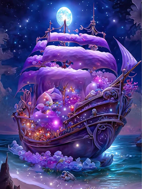 Paarse Schip met Maan Paarse Schip met Maan