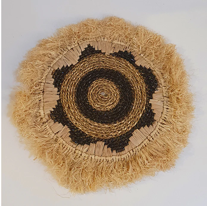 Placemat van raffia – zwart Placemat van raffia – zwart