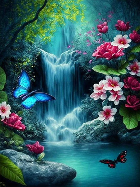 Vlinders met Waterval Vlinders met Waterval